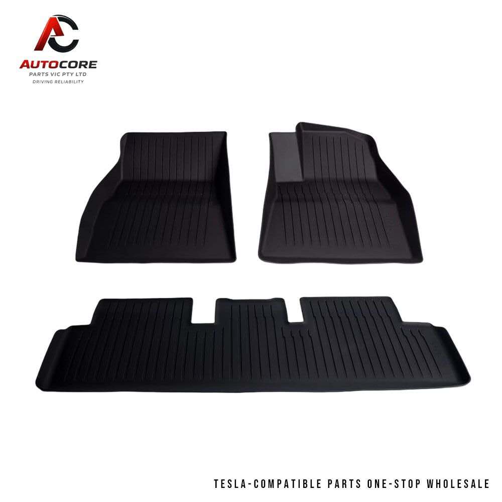 3D TPE Floor Mats for Tesla Model Y - Full Set (Single Layer)