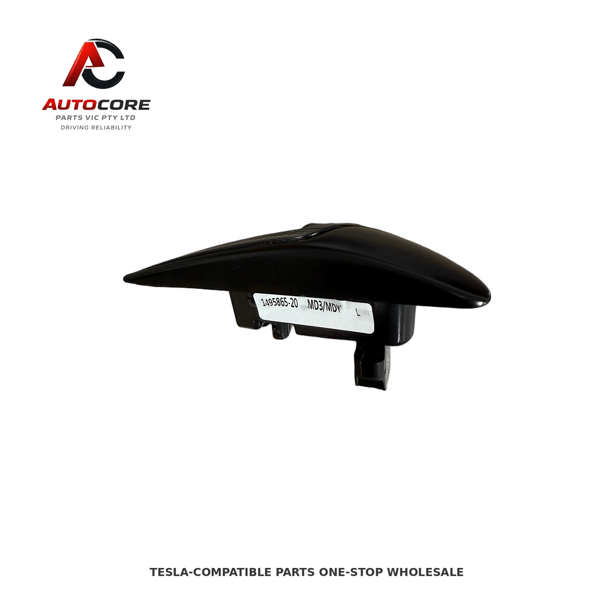 Front Fender Side Repeater Turn Signal Indicator Light with Autopilot Camera Right (RH) Matte Black for Tesla Model Y(Part Number: 1125106-50-A)