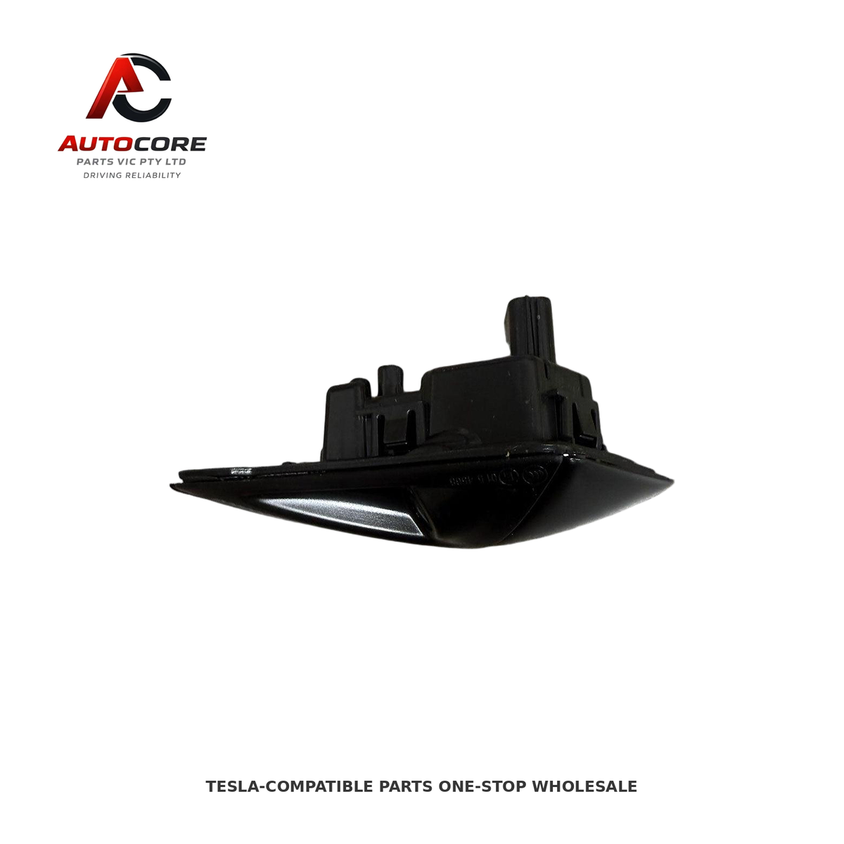 Front Fender Side Repeater Turn Signal Indicator Light with Autopilot Camera Right (RH) Matte Black for Tesla Model Y(Part Number: 1125106-50-A)