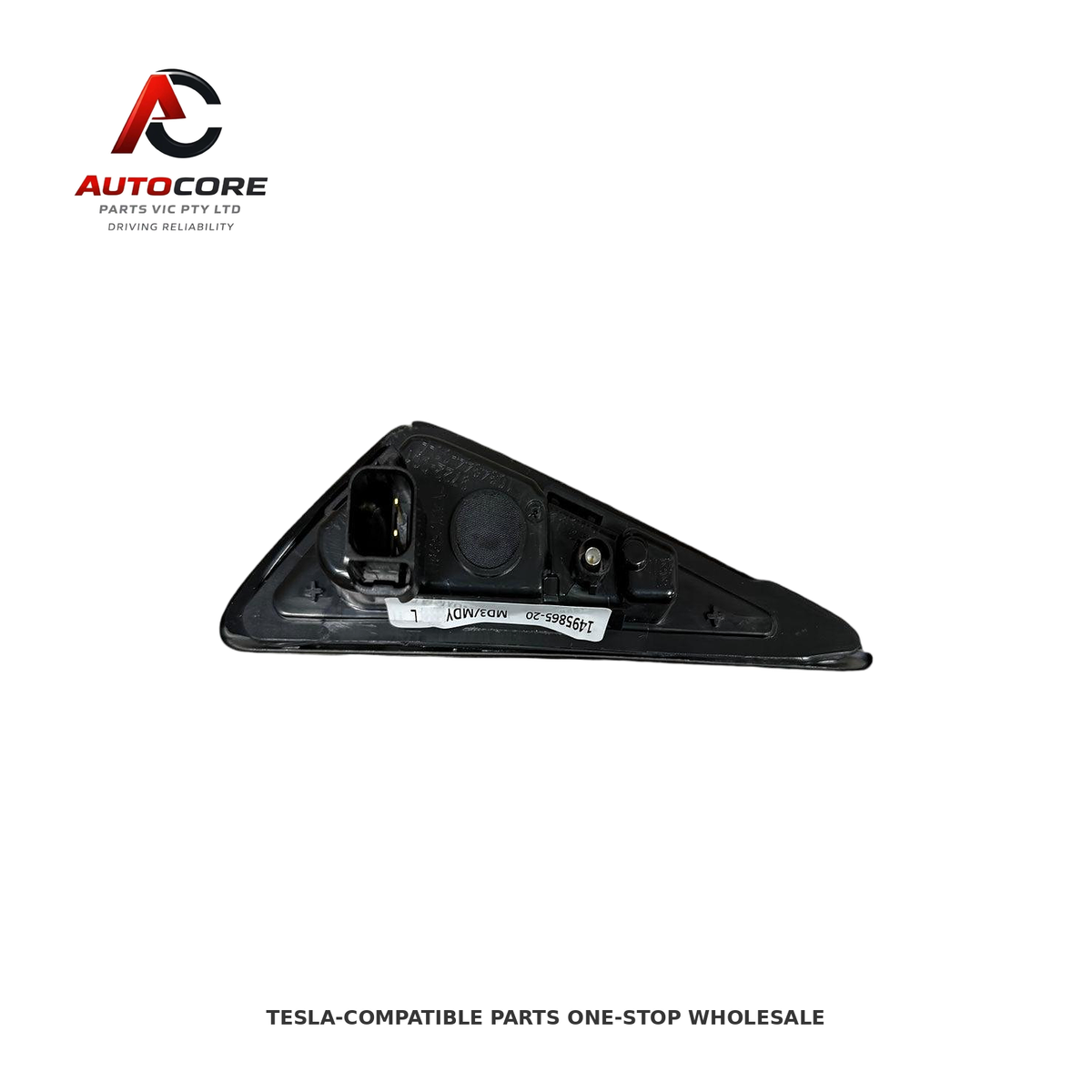 Front Fender Side Repeater Turn Signal Indicator Light with Autopilot Camera Right (RH) Matte Black for Tesla Model Y(Part Number: 1125106-50-A)