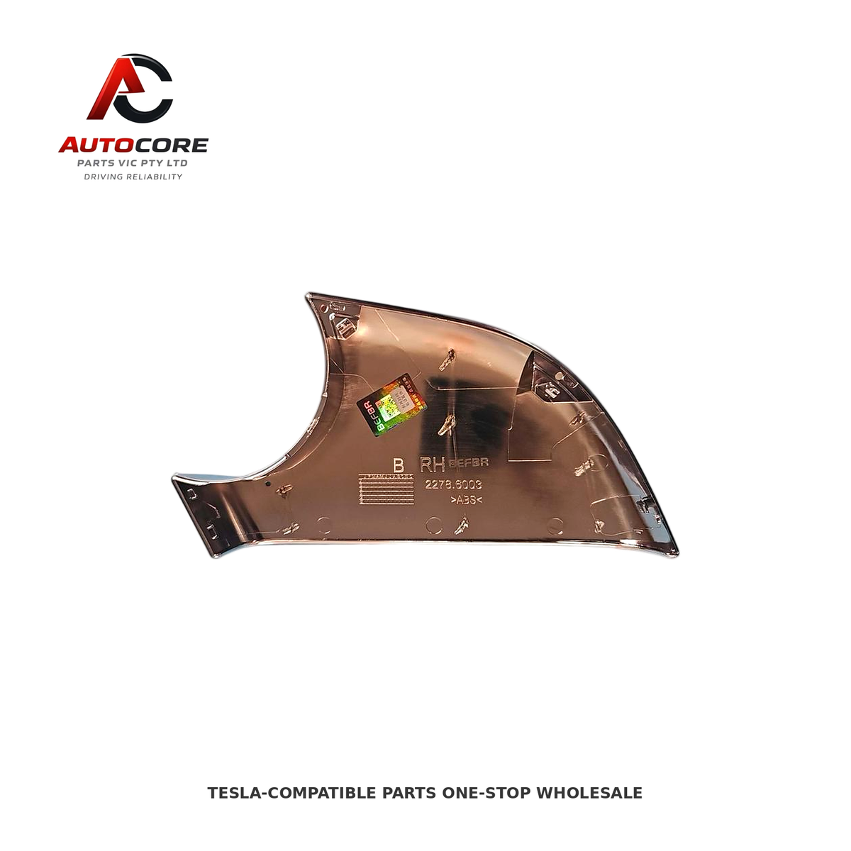 Side Mirror Lower Cover RH (Chrome) for Model 3 (Part Number: 1617899-00-A)