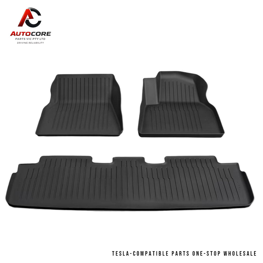 Premium All-Weather Interior Liners Floor Mats for Tesla Model Y (2020–2024)