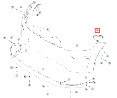 Tesla huanxin MY front bumper bracket L