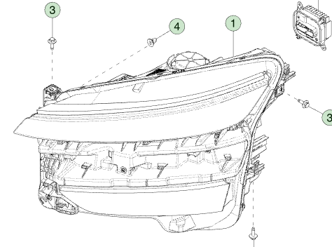 Tesla huanxin MY headlight L