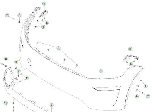 Tesla huanxin MY front bumper