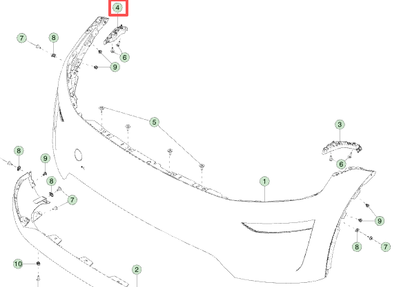 Tesla huanxin MY front bumper bracket R