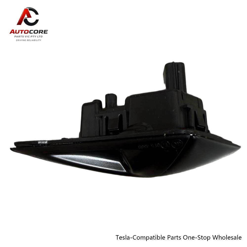 Front Fender Side Repeater Turn Signal Indicator Light with Autopilot Camera Right (RH) Matte Black for Tesla Model Y(Part Number: 1125106-50-A)